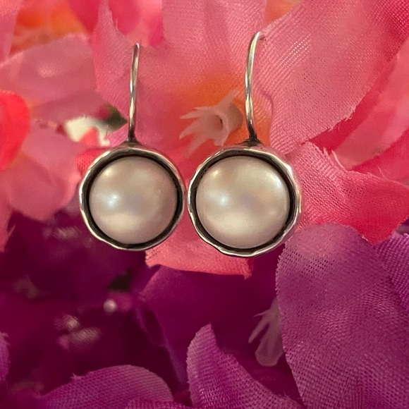 Silpada Pearl ‘Margarite’ Drop Sterling Silver Earrings W1750 - Picture 5 of 15